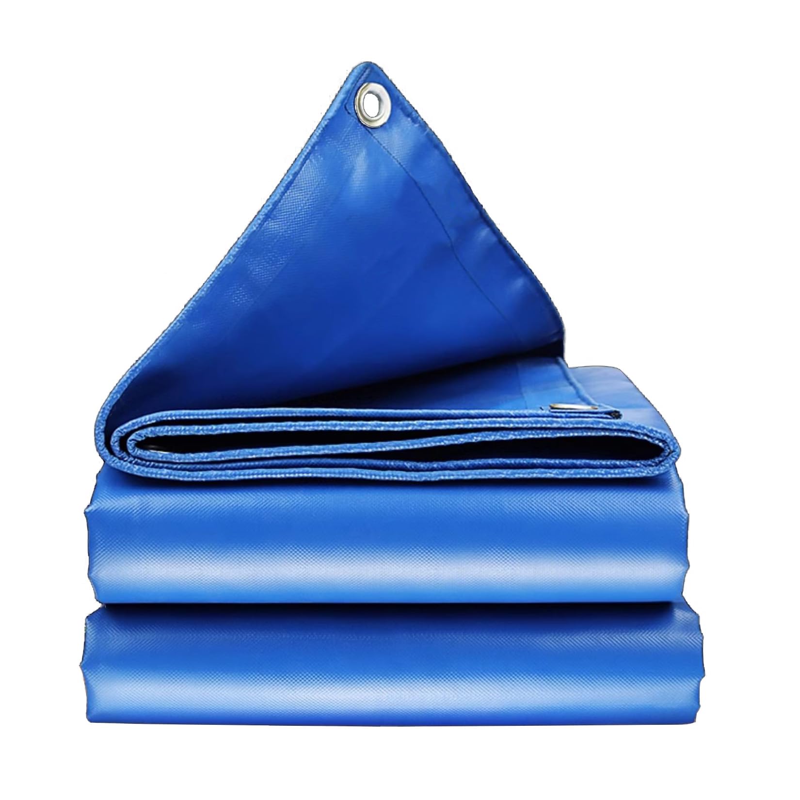 Heavy Duty Waterproof Tarpaulin, 4m×4m 450g/m² pvc cover Tarp for Outdoor Protection, Groundsheet Tent Shield, Trailer Trampo Cover, UV Weatherproof Sheet for Camping Garden Blue(Blue)