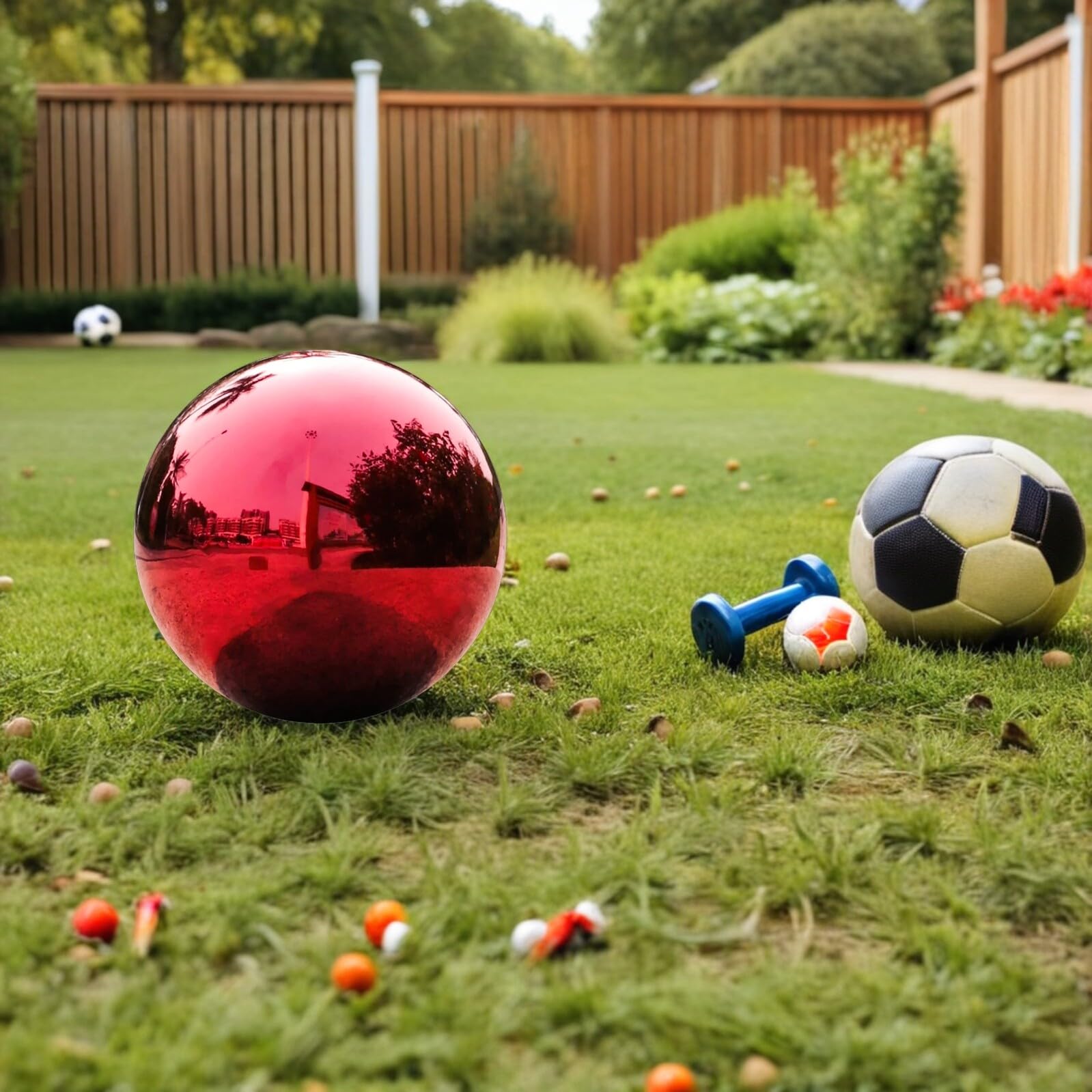 Sfera Decorativa Da Giardino Decorazione Per Esterni Sfere Riflettenti Da Giardino In Acciaio Inossidabile Lucidato