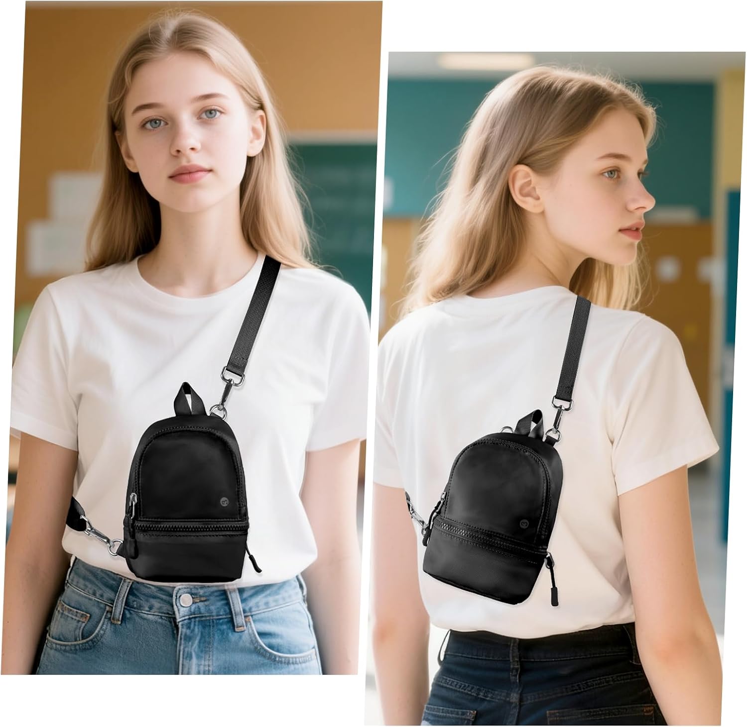 Babysun Mini Backpack Keychain Wristlet Pouch Small Change Coin Purse Cute Zipper Wallet With 3 RFID Card Slots For Women/Men Airpods Cosmetics - Image 6