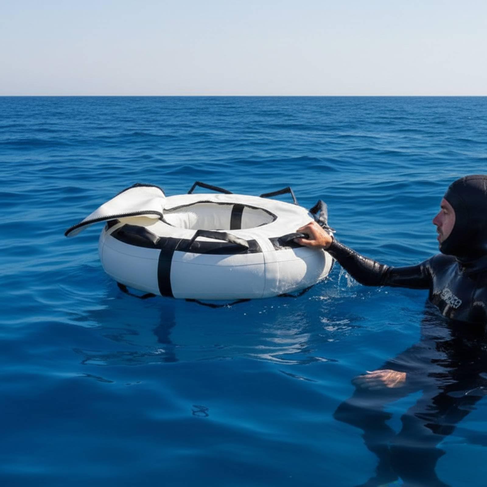 Freitauchboje schwimmfähig Schwimmboje fürs Freitauchen leicht sichtbar PVC Signalboje für Freitaucher, Taucher, See