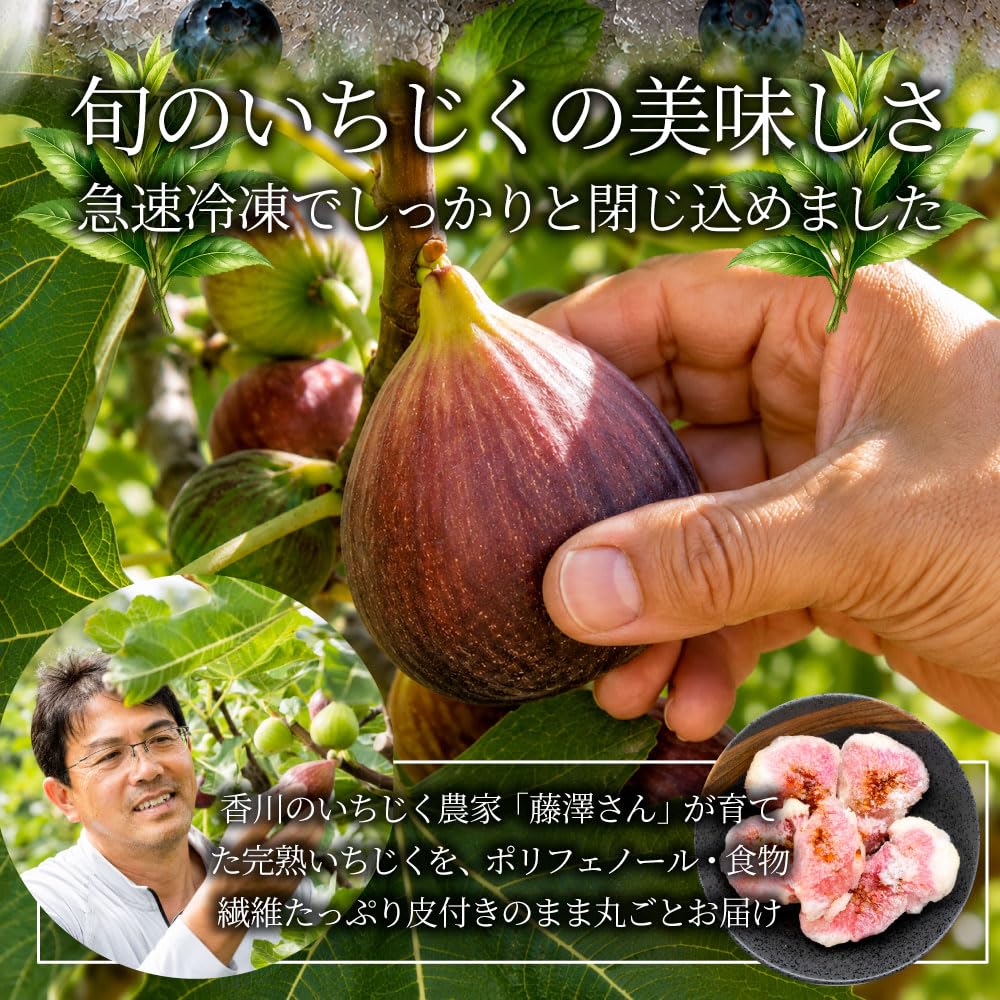 Amazon.co.jp: 冷凍いちじく 500g 香川県産 皮付き 無花果 冷凍