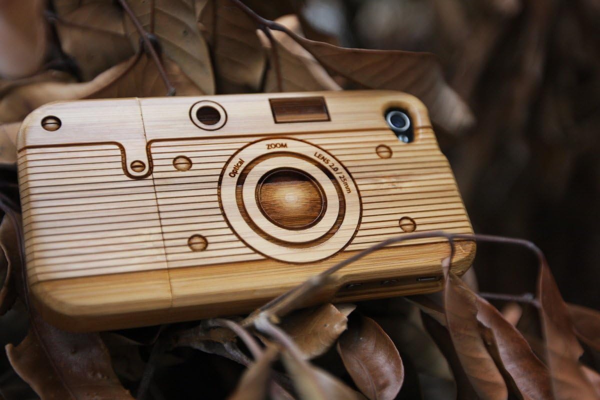 [MADE FROM RAW WOOD] Bamboo Case for iPhone 4/4S (Camera)