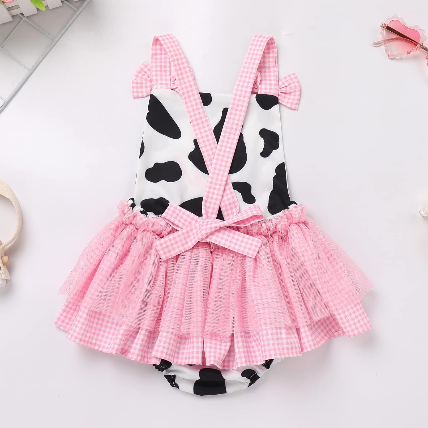 Baby Girl Plaid Dress Cute Toddler Sleeveless Gingham Dress Ruffle Lace Princess Birthday Party Pageant Outfit - Image 3