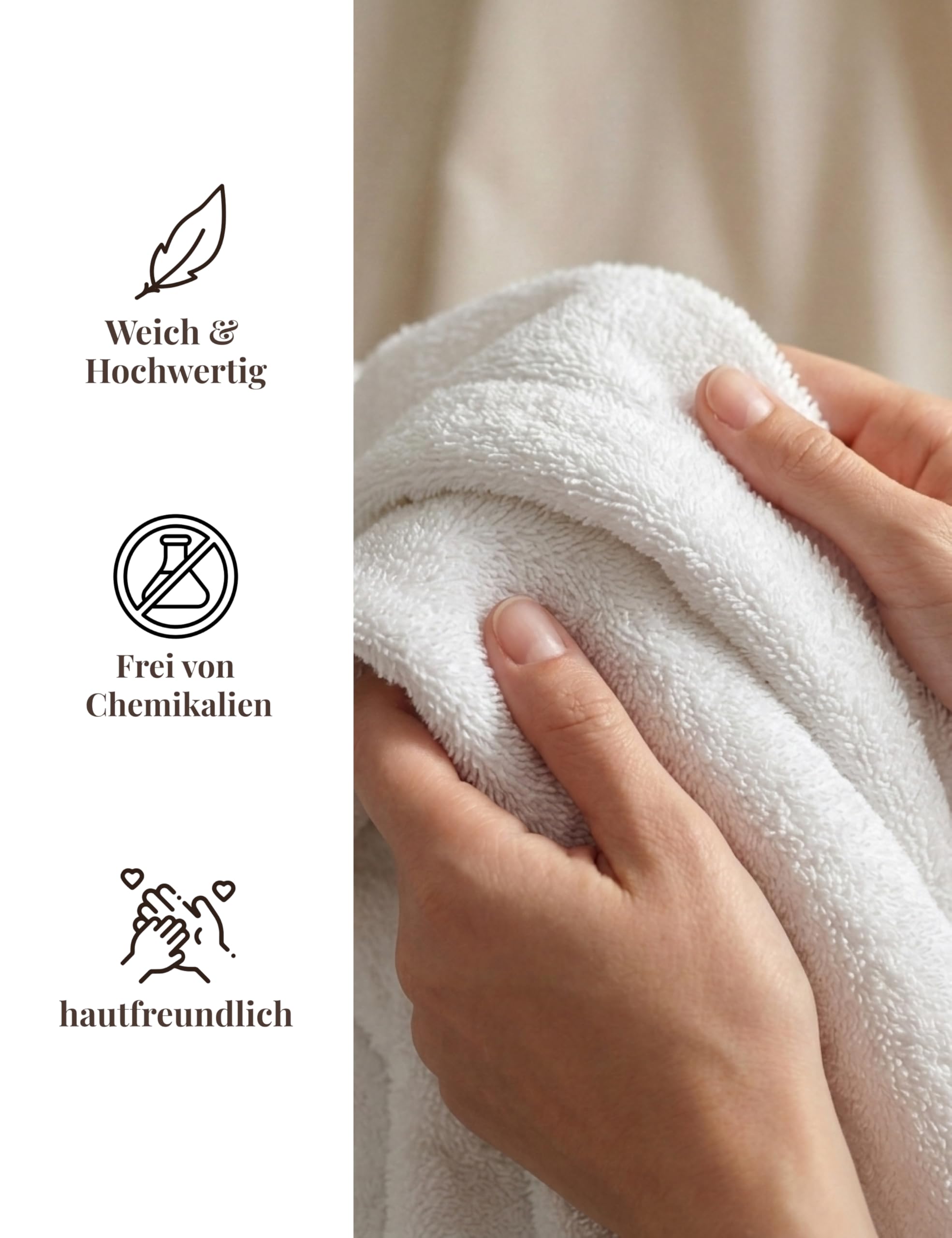 Bademantel Damen Extra Lang mit Kapuze – 100% Baumwolle Frottee 380 g/m² – Saunamantel Damen Lang, Morgenmantel, Hausmantel, knöchellang, dick, flauschig, XS-XXL