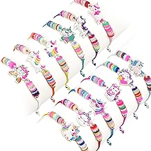 AUAUY Freundschaftsarmband Kinder, Bunte Kinderschmuck Handmade Armband, Einhorn Armband Freundschaftsarmband Schmuck Kinder Mitgebsel Kindergeburtstag Mädchen Geschenke