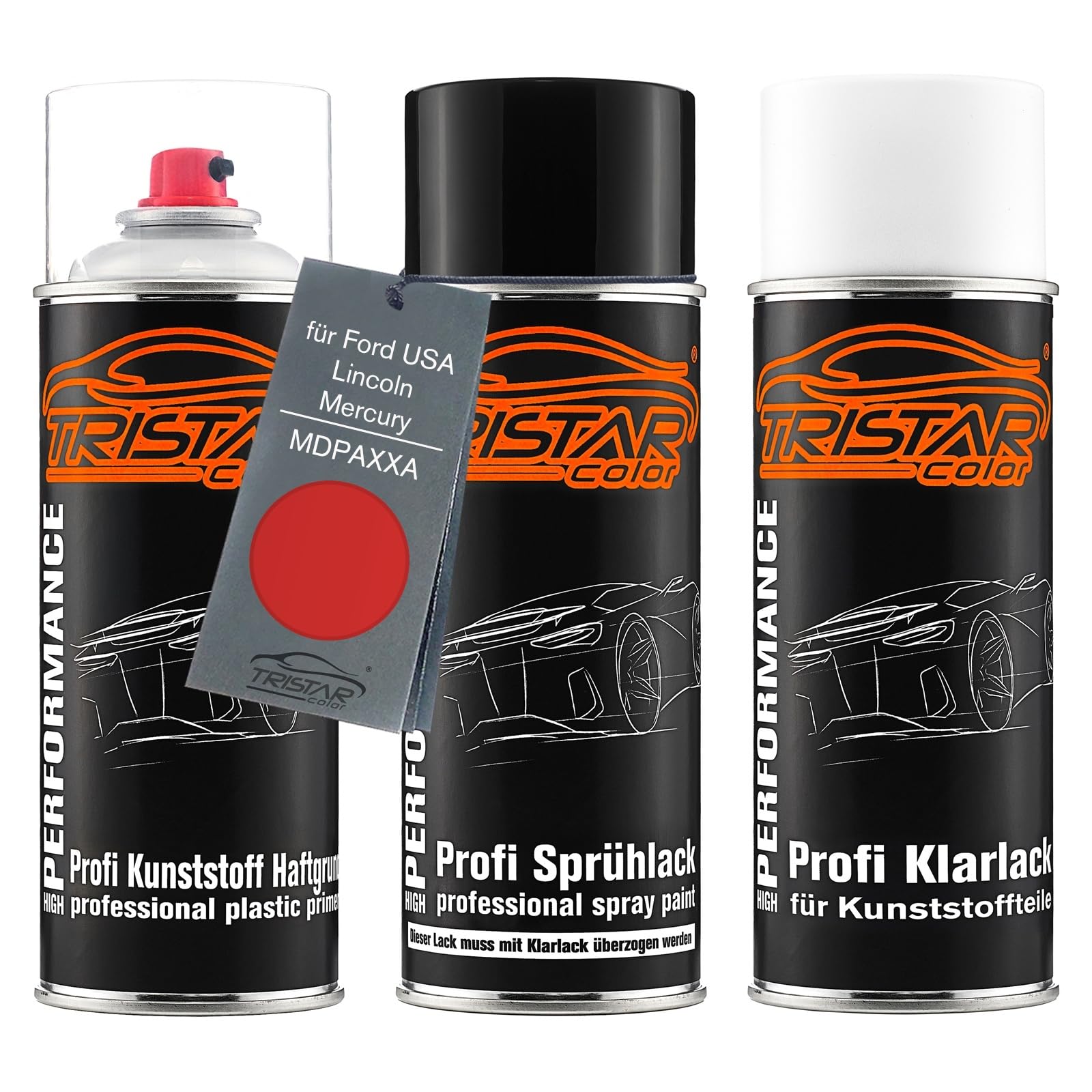 TRISTARcolor Zestaw w sprayu do plastiku do Ford USA MDPAXXA Rangoon Red