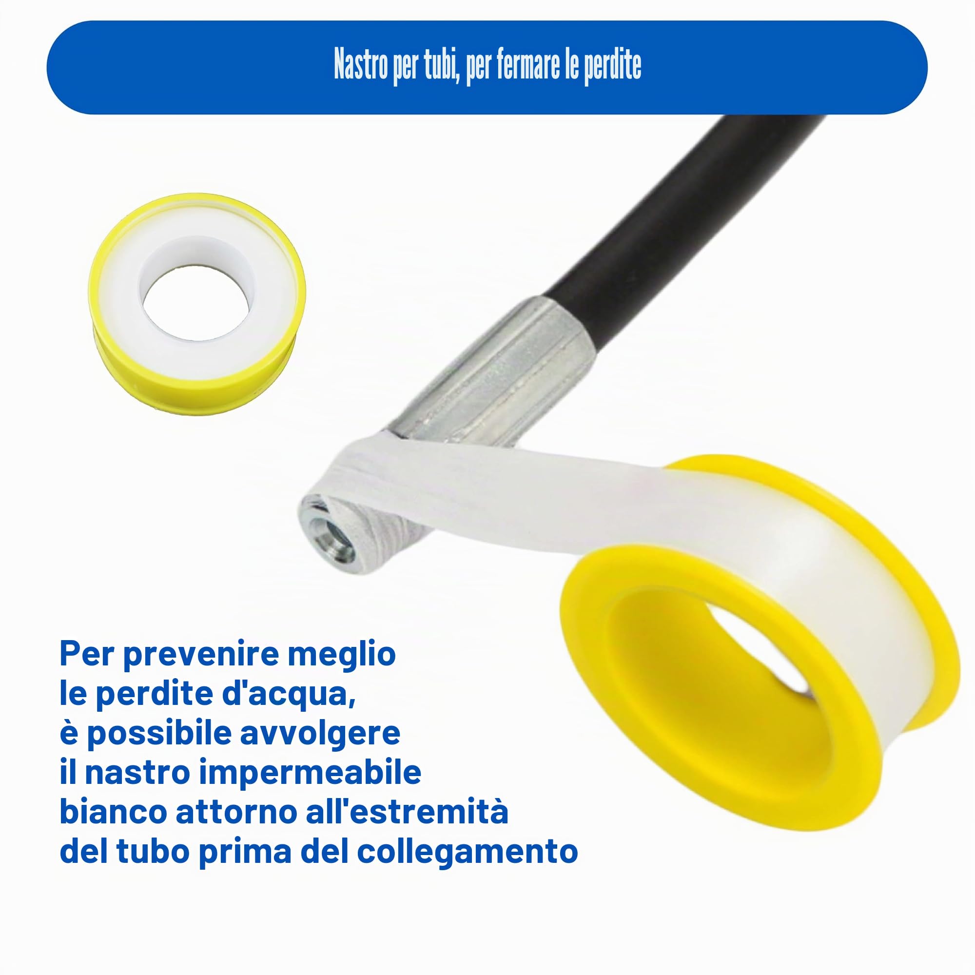 Tubo di pulizia ad alta pressione 30m, 5800 PSI/400 bar,Set Premium per la pulizia di tubi con adattatore e bocchetti e guanti, compatibile con Kärcher K2-K7 & Lavor & Bosch