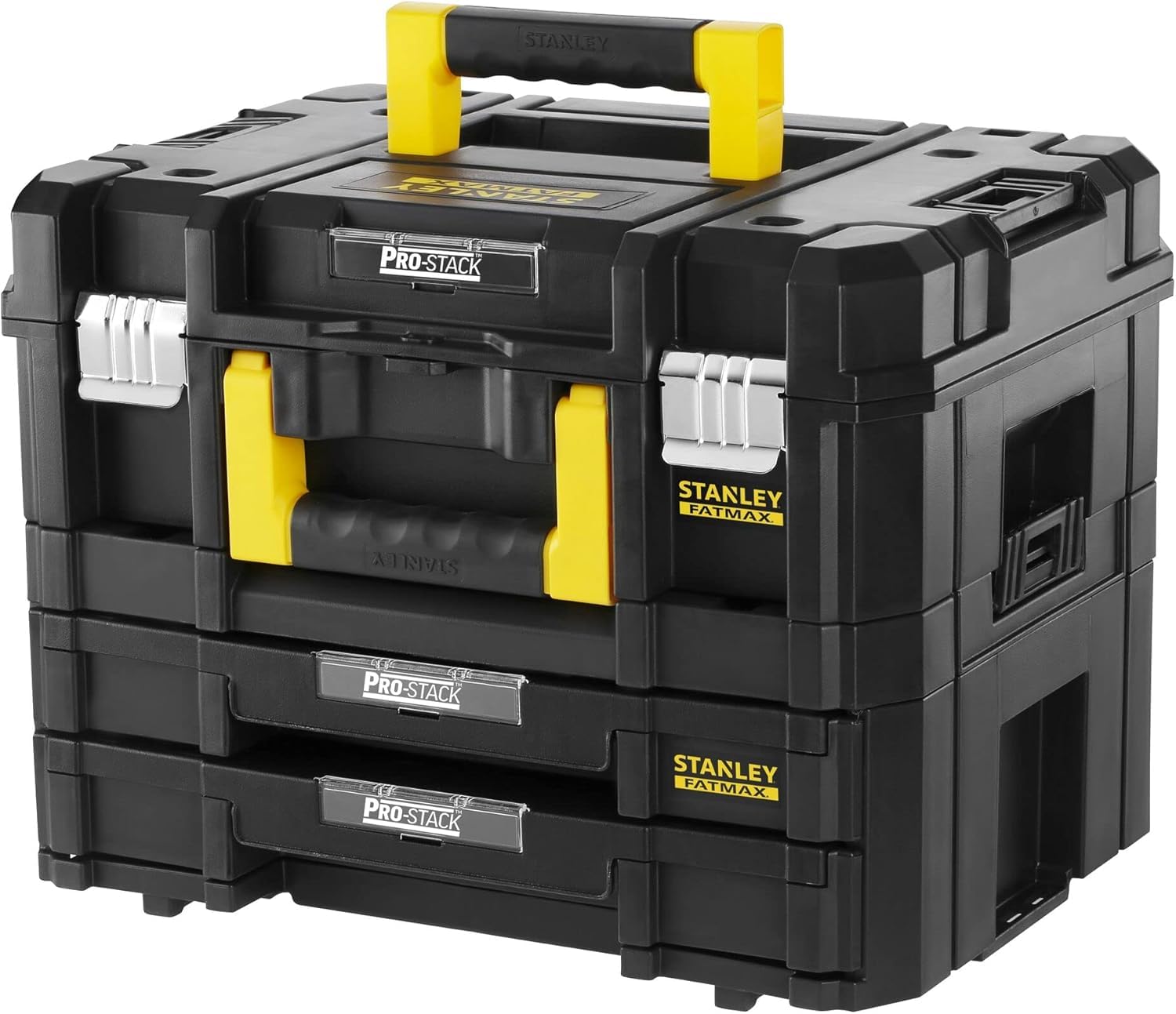 Stanley FMST1-71981 Kit 2 Mallettes Modulable Tstak/PRO-STACK Gamme Fatmax - 21.5L & STANLEY - ORGANISEUR GRANDE CAPACITÉ STANLEY FATMAX PRO-STACK - FMST82967-1