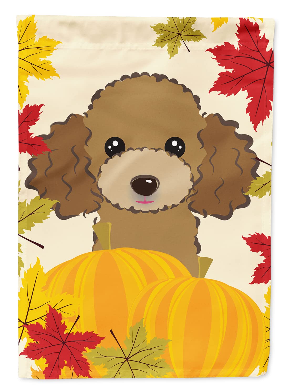 Drapeau jardin Thanksgiving caniche marron BB2062GF pour embellir votre extérieur