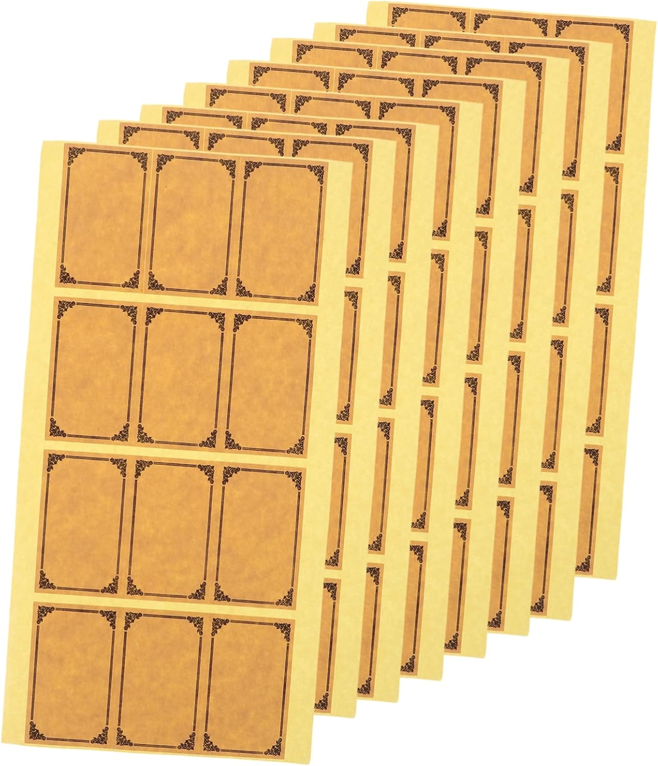 1set Self-Adhesive Wine Labels Handwritten Kraft Vintage Stickers for Bottles and Jars Blank Labels for Homemade Wine Easy Application Unique
