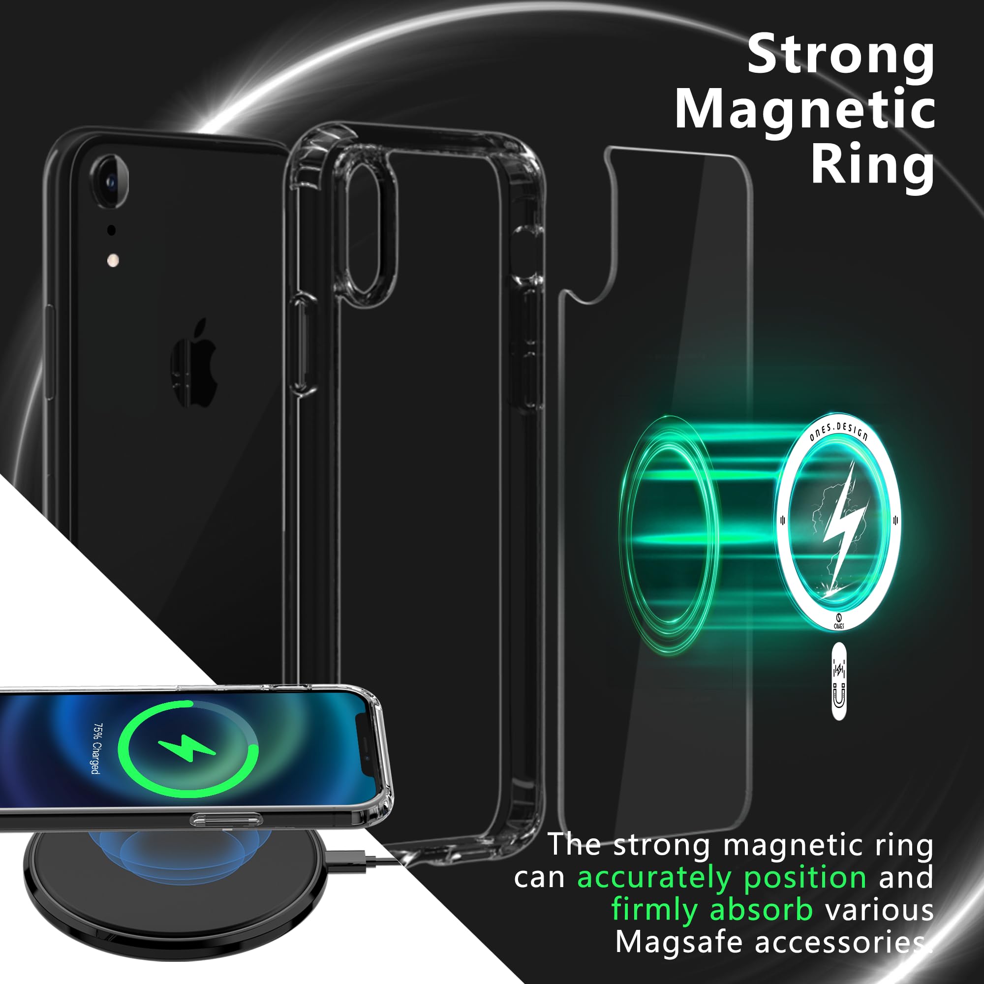Amazon.com: ONES for iPhone XR Case, Hybrid Magnetic Phone Case