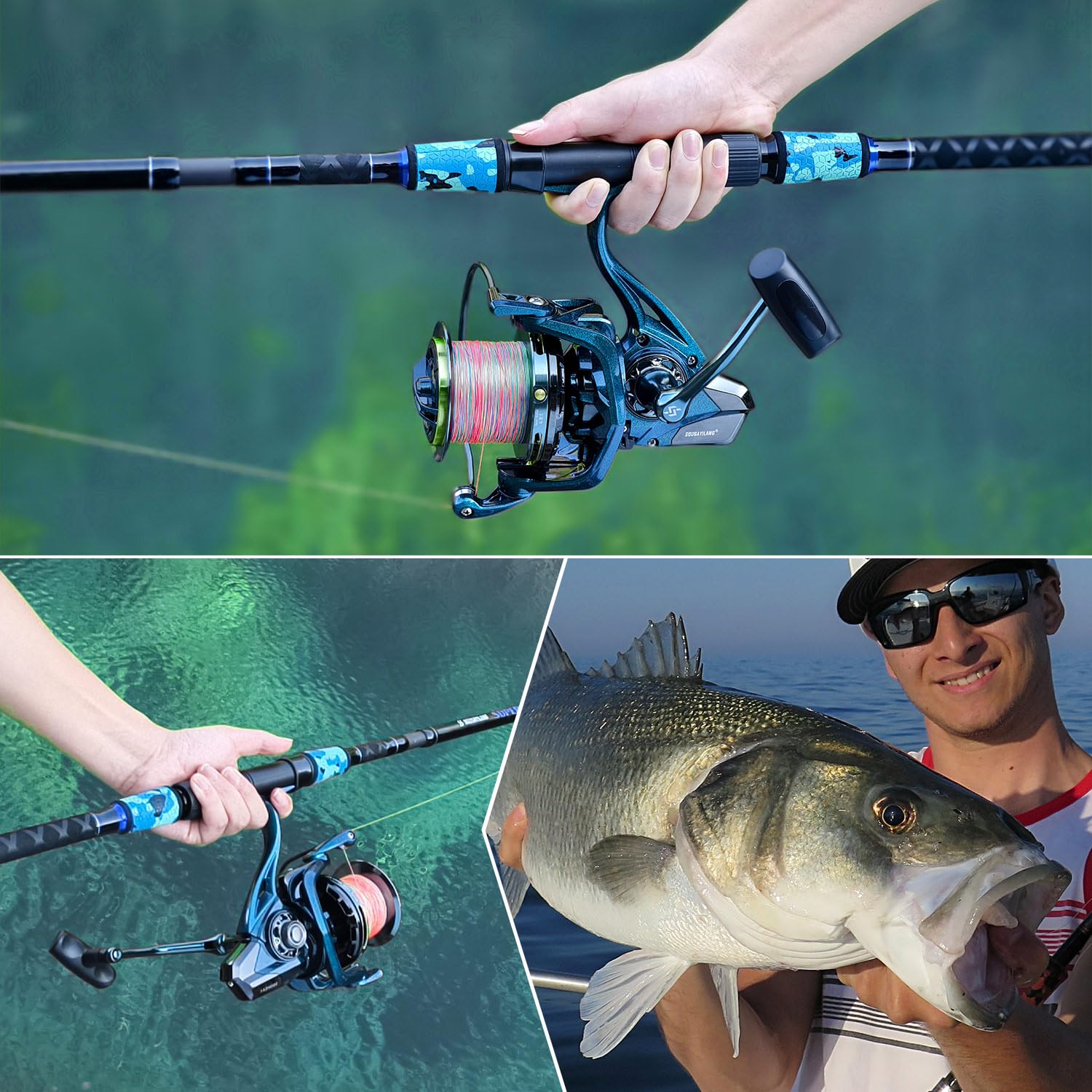 Yun Nong Spinnrollen - 10000/12000/14000 Serie 18+1 Edelstahl-Kugellager 14,5 kg Widerstand 4,8:1 Übersetzung CNC Aluminium Spule Ultra Glatt & Leistungsstark für Salzwasser Süßwasser & Brandung