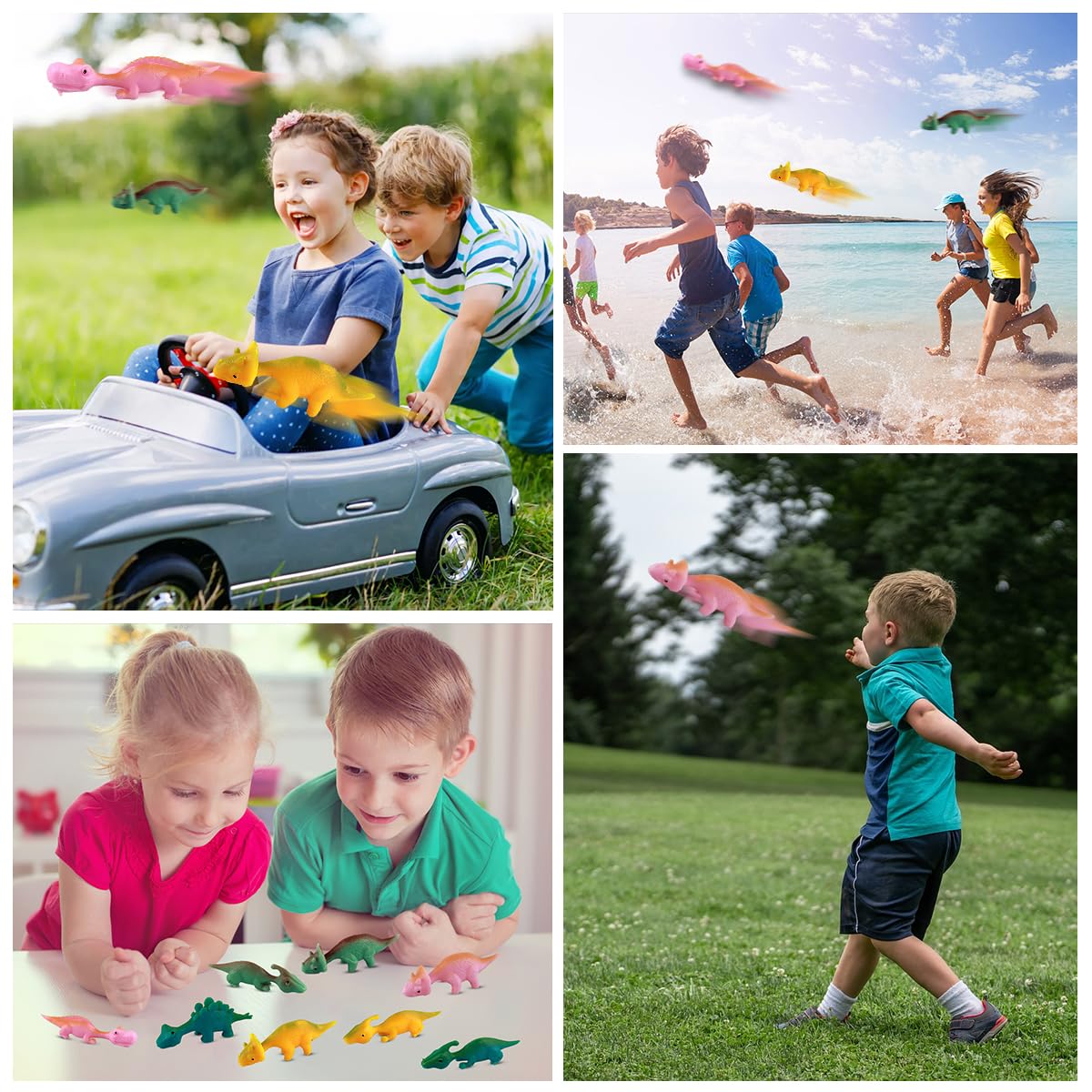 20 Stück Schleuder Dinosaurier Finger Spielzeug, Elastischer Fliegender Finger-Dinosaurier Schleuder, Slingshot Dinosaur Finger Toys, Weich Katapult-Spielzeug, Zufällige Farbe (20)