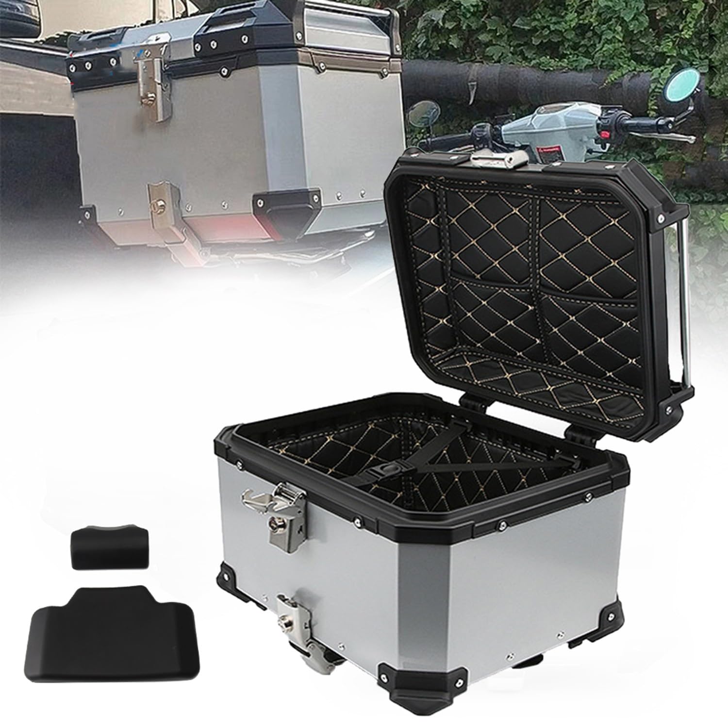 Coffre de Moto pour Magasin de Bagages et Transport de Casque Intégral
