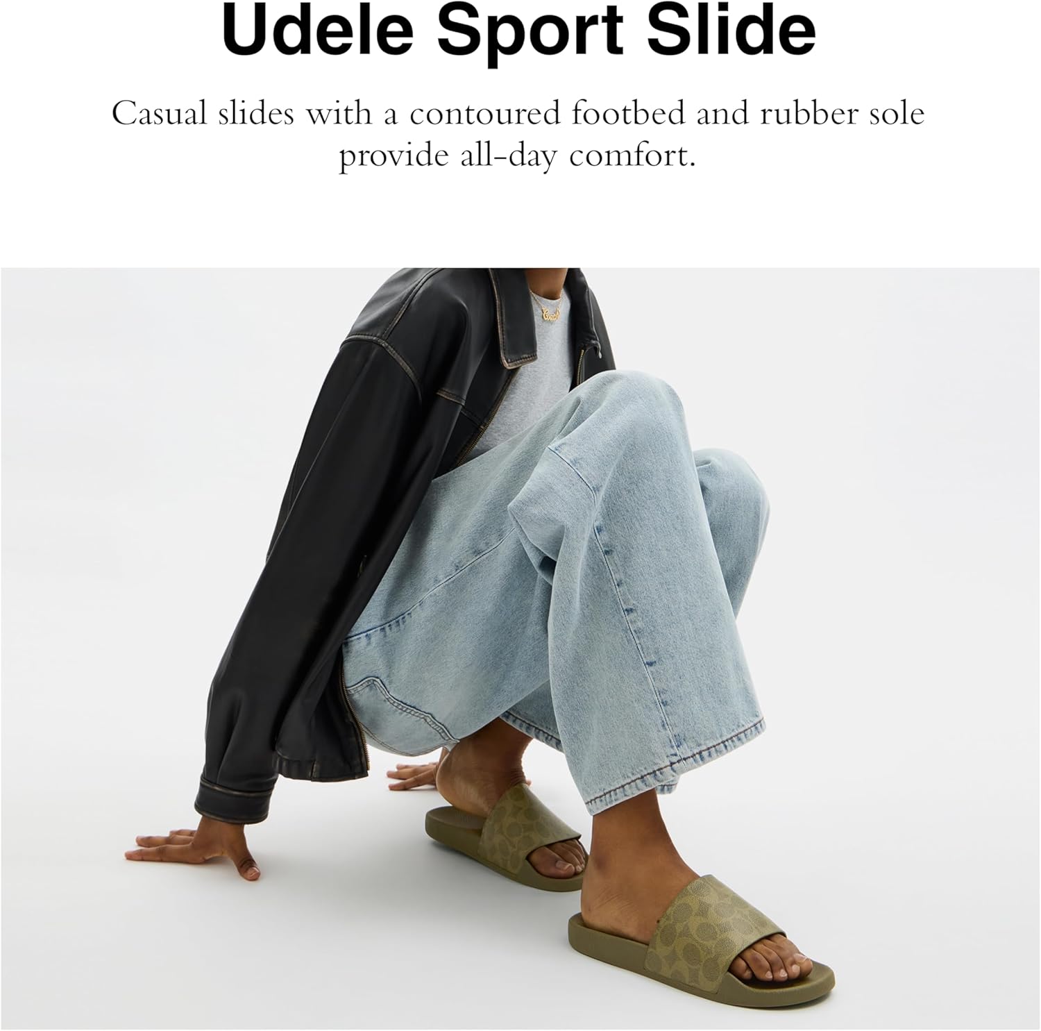 COACH Women's Udele Coated Canvas Slides - Image 2