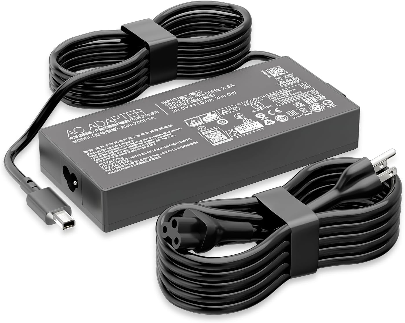 200W Charger Compatible with Asus Flow Z13 TUF A14 A16 ROG Zephyrus G16 G14 GA605 GU605 GA403 GA605WV GA605WI GU605MU GA403UU GA403UI Pro Art P16 PX13 ADP-200JB K Laptop Power