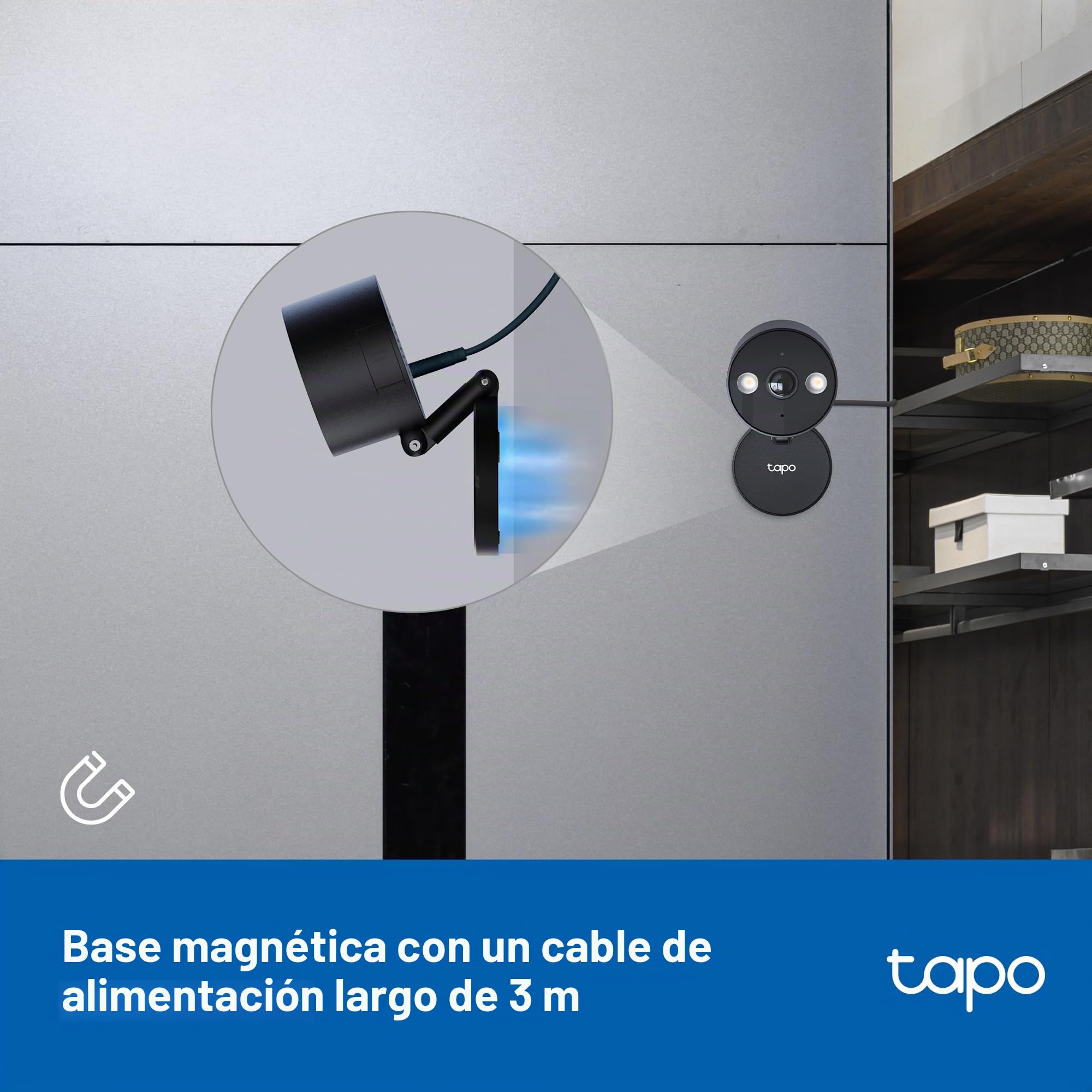 Tapo by TP-Link 2K QHD Cámara de Seguridad Interior/Exterior, visión Nocturna a Color, detección Gratuita de Personas/Mascotas/vehículos, Monitor de bebé, Almacenamiento Local/en la Nube, IP66, Doble