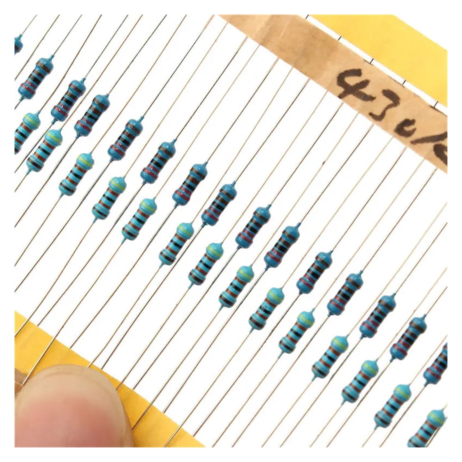Kit Assortito di resistori a Film Metallico da 3120 Pezzi 156 Valore 1/4 Watt, Confezione di Campioni di resistori 1% 1 ohm-10M Ohm Set di componenti elettronici Fai-da-Te