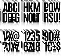 Vista 17 de 500 piezas de 10 hojas de calcomanías de letras, calcomanías de números de buzón de vinilo autoadhesivas impermeables, calcomanías de números