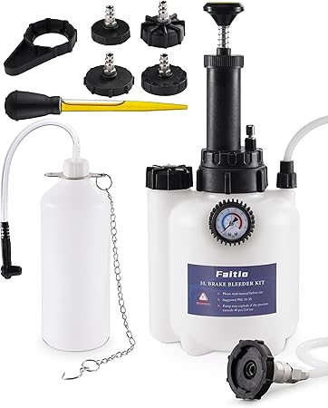3L Brake Fluid Bleeder Kit w/ 1L Catch Bottle, Pressure