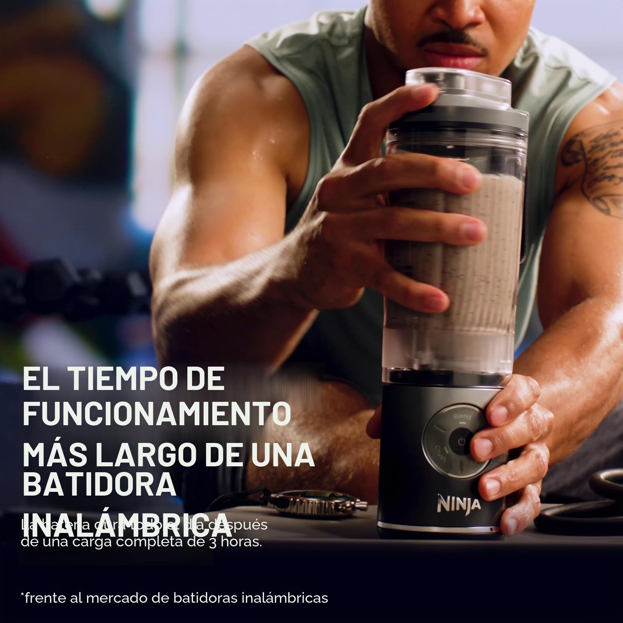 Ninja Blender, Blast Max, licuadora personal inalámbrica para batidos, bebidas congeladas, hielo aplastado, recipiente extraíble de 22 onzas, tapa a prueba de fugas, sin BPA, apta para lavavajillas,