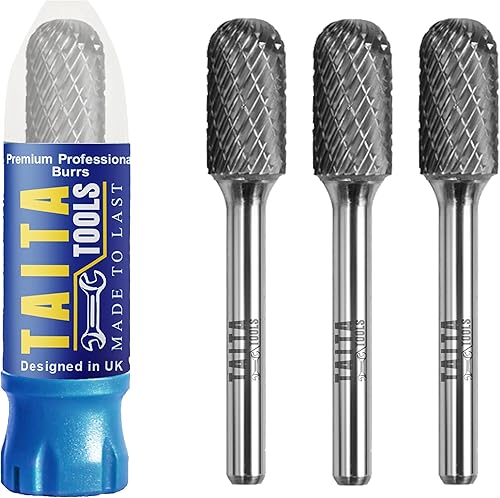 Miniatura 8 de Carbide Burr 1/4" Shank, SC-5 Tungsten Double Cut Rotary Die Grinder Bits - Cutting Burrs for Milwaukee, Dewalt and Makita Die Grinder Accessories