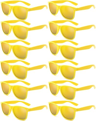 Eyegla Paquete de 81218 lentes de sol de neón a granel coloridos para fiesta, gafas retro para fiesta para adultos, hombres y mujeres