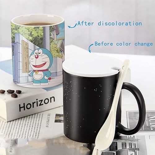 Miniatura 4 de Tazas personalizadas sensibles al calor que cambian de color, 11 onzas, taza de café mágica sensible al calor, taza de café personalizada con cambio