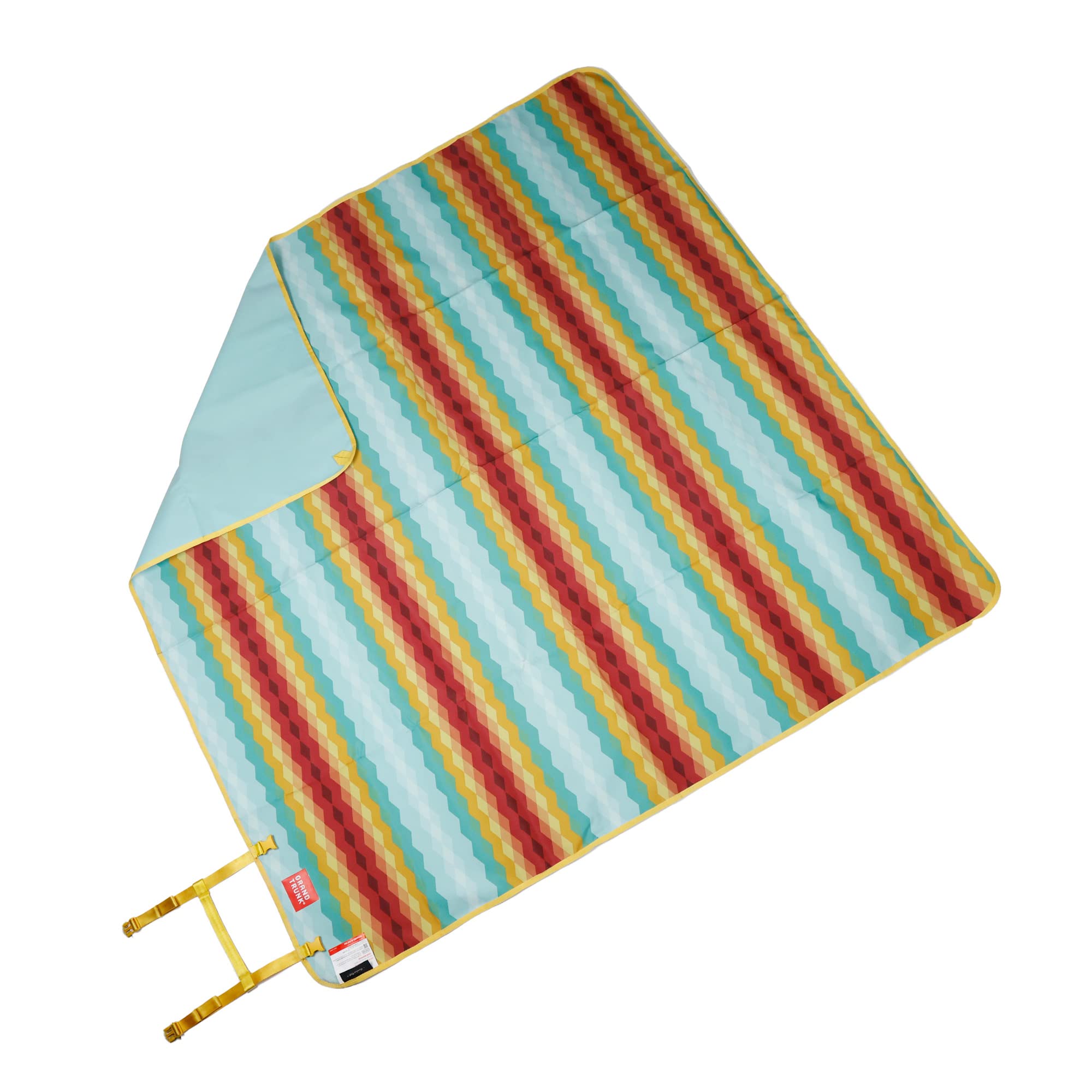 GRAND TRUNK Meadow Mat | Waterproof Outdoor Blanket | Lightweight and Portable | Picnic, Camping Concert or Beach | Stakes Down with Corner Loops to Protect from Wind - Medium Horizon