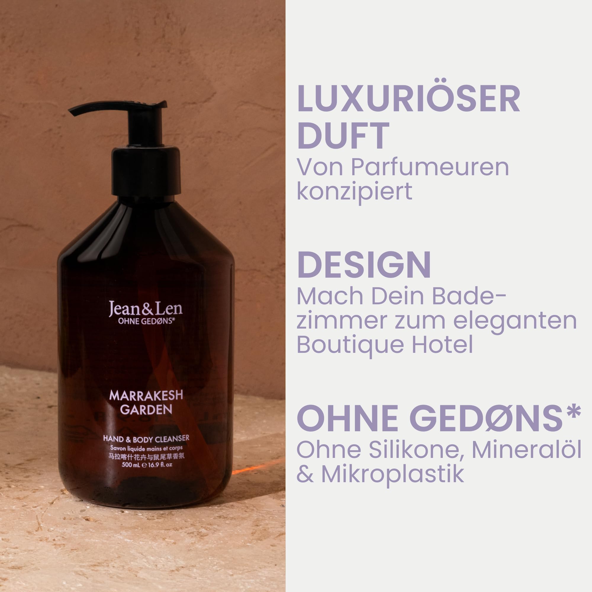 Jean & Len Hand and Body Cleanser Marrakech Garden - Image 2