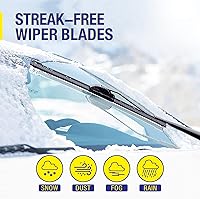 Vista 6 de Repuesto para HONDA Accord 2017-2008 Crosstour 2014-2012 /SUBARU Outback 2014-2010 Legacy 14-10 + Más (Paquete de 2), Escobillas Limpiaparabrisas