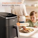 Friteuse à air Cosori 6QT 9-en-1 TurboBlaze, 90°– 450°F, chauffage précis pour des résultats uniformes, friteuse à air, rôtir, cuire, griller, sécher, congelé, prouver, réchauffer, garder au chaud, 130+ recettes, lavable au lave-vaisselle, gris foncé