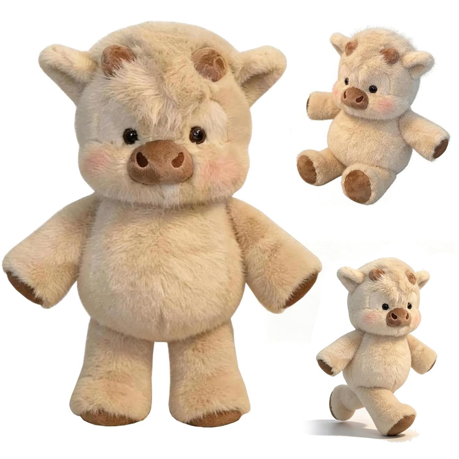 Peluche Che Corre, Peluche Di Cinghiale, Pe-luche Cinghiale Che Corre, Pe-luche Vitello Che Co-rre, Running Cow Plush, Mucca Morbido Pelu-che, Pelu-che Highland Cow, Regalo per Fan e Famiglia