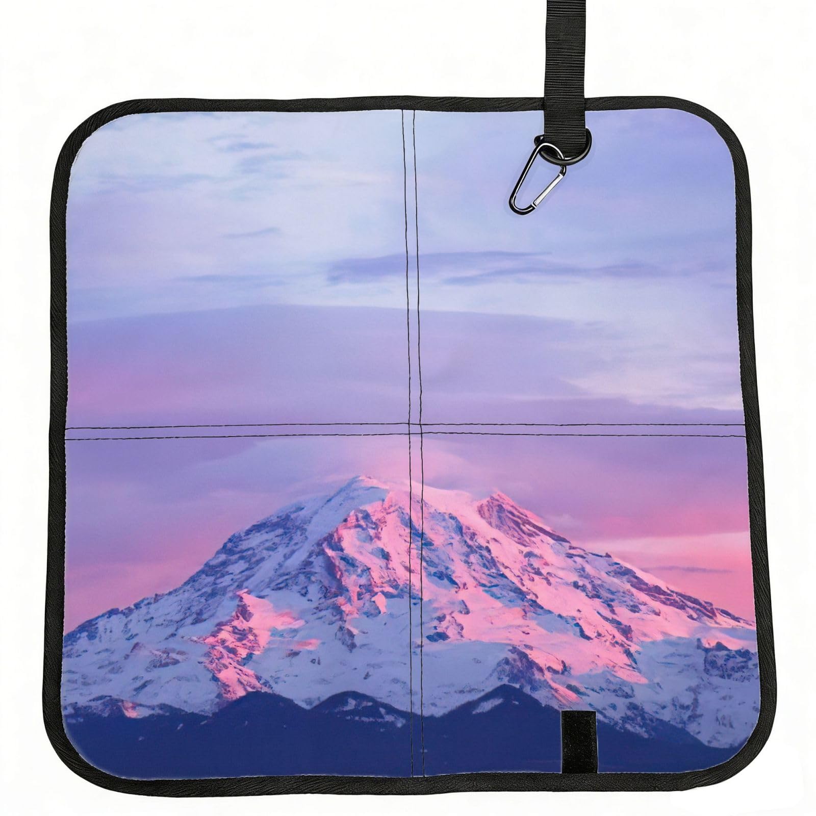 bghdfa Mount At Sunset Print Outdoor Sitting Mat Waterproof Oxford Cloth Seat Cushion Folding Foam Camping Seat For Picnic