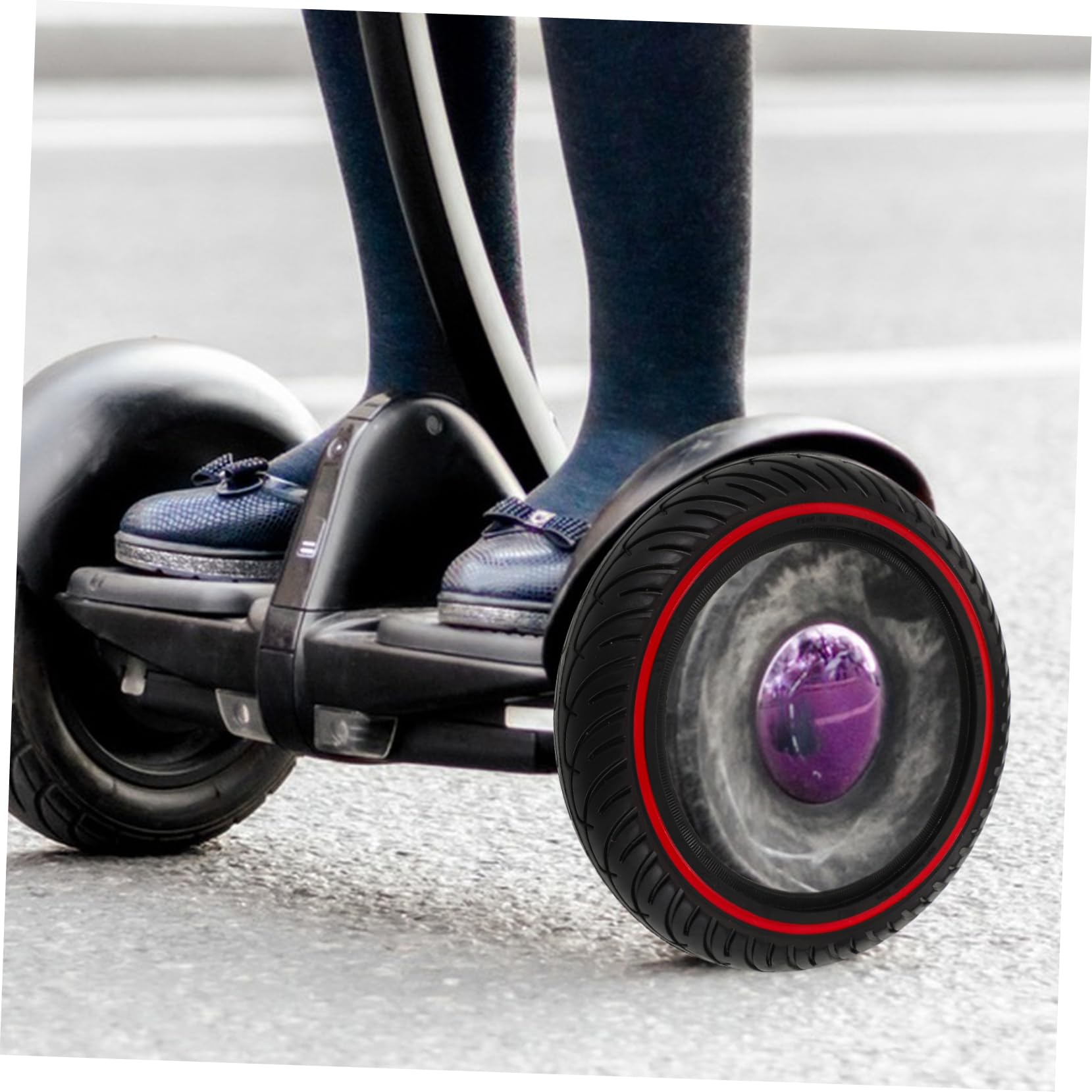 Roue de Trottinette Électrique 8, 5 Pouces PU Noire Non Gonflable