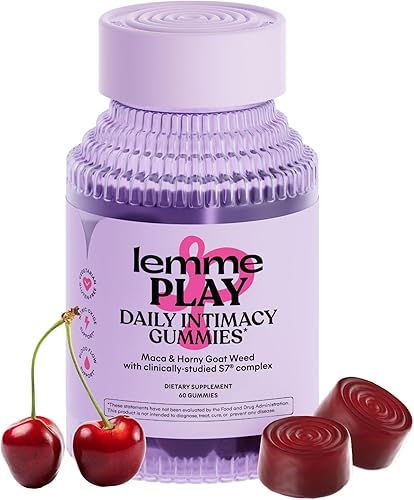 Gomitas Lemme Play Daily Intimacy para mujeres y hombres con complejo de óxido nítrico S7 clínicamente estudiado para un flujo sanguíneo saludable,