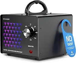 ONAMOR Eliminador de odores de gerador de ozônio 70.000 mg, remoção de odores de máquina de ozônio de alta capacidade até 6000 m², ozonizador ionizador para fumaça, carro, porão e quarto de animais de