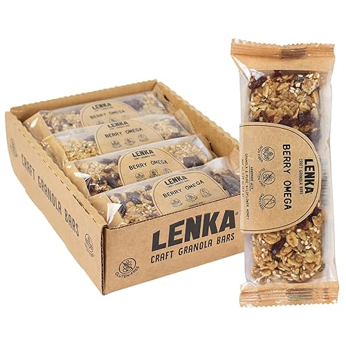 Miniatura 49 de Lenka Barras – Barras de aperitivos de nueces y bayas, sin gluten, altas en fibra, kosher, saludables, sin sabores artificiales, envueltas