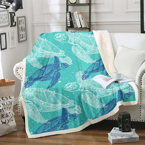 Miniatura 12 de Manta de olas oceánicas para cama, silla, retro, brújula, velero, manta náutica para decoración de dormitorio de niños, manta de vellón marino con
