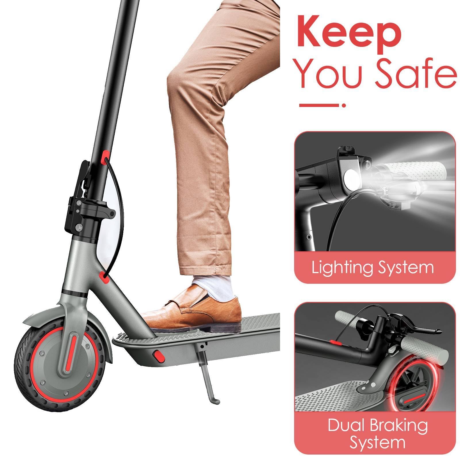 Patinete Eléctrico 350W/500W 25 km/h 35-48 km Autonomía 8.5"-10" Neumáticos Adultos Dual Frenado App