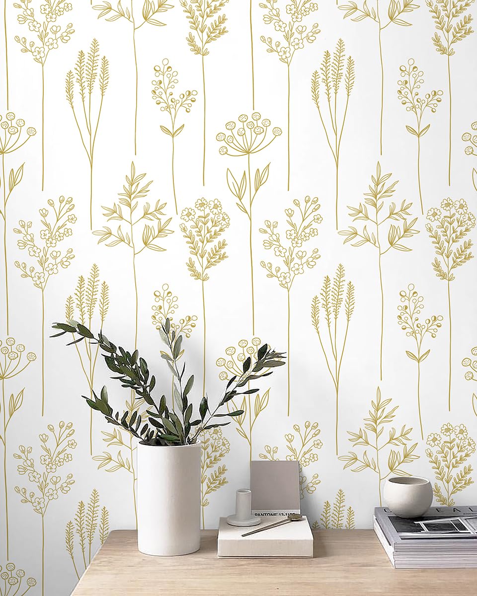 LiKiLiKi Zelfklevende Folie voor Meubels Groen Bloemenbehang 44×300 cm