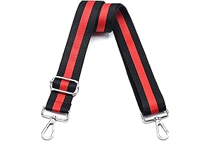 Red and Black Purse Strap - Wide Adjustable Replacement Crossbody Strap for Your Favorite Bags