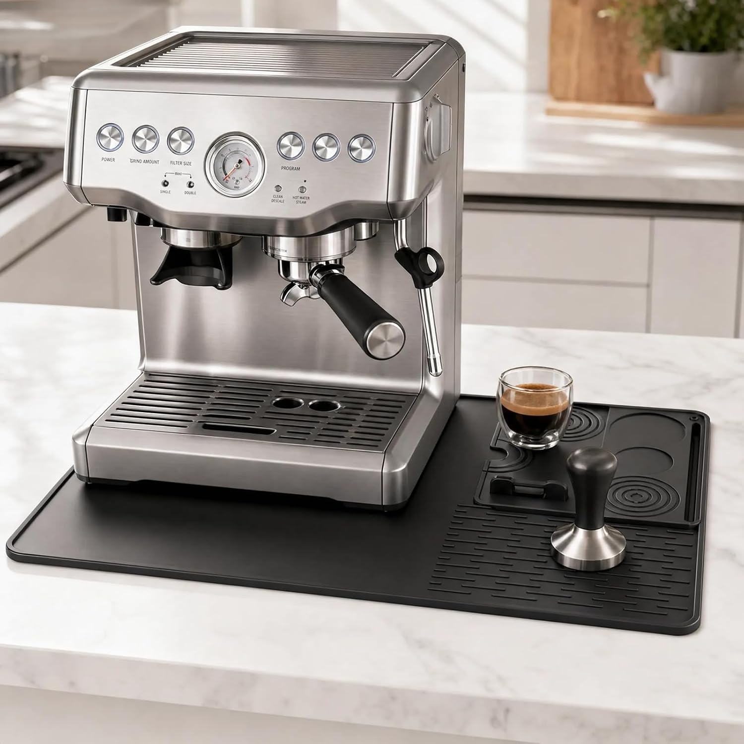 Coffee Mat & Coffee Bar Mat, Waterproof Silicone Countertop Mat