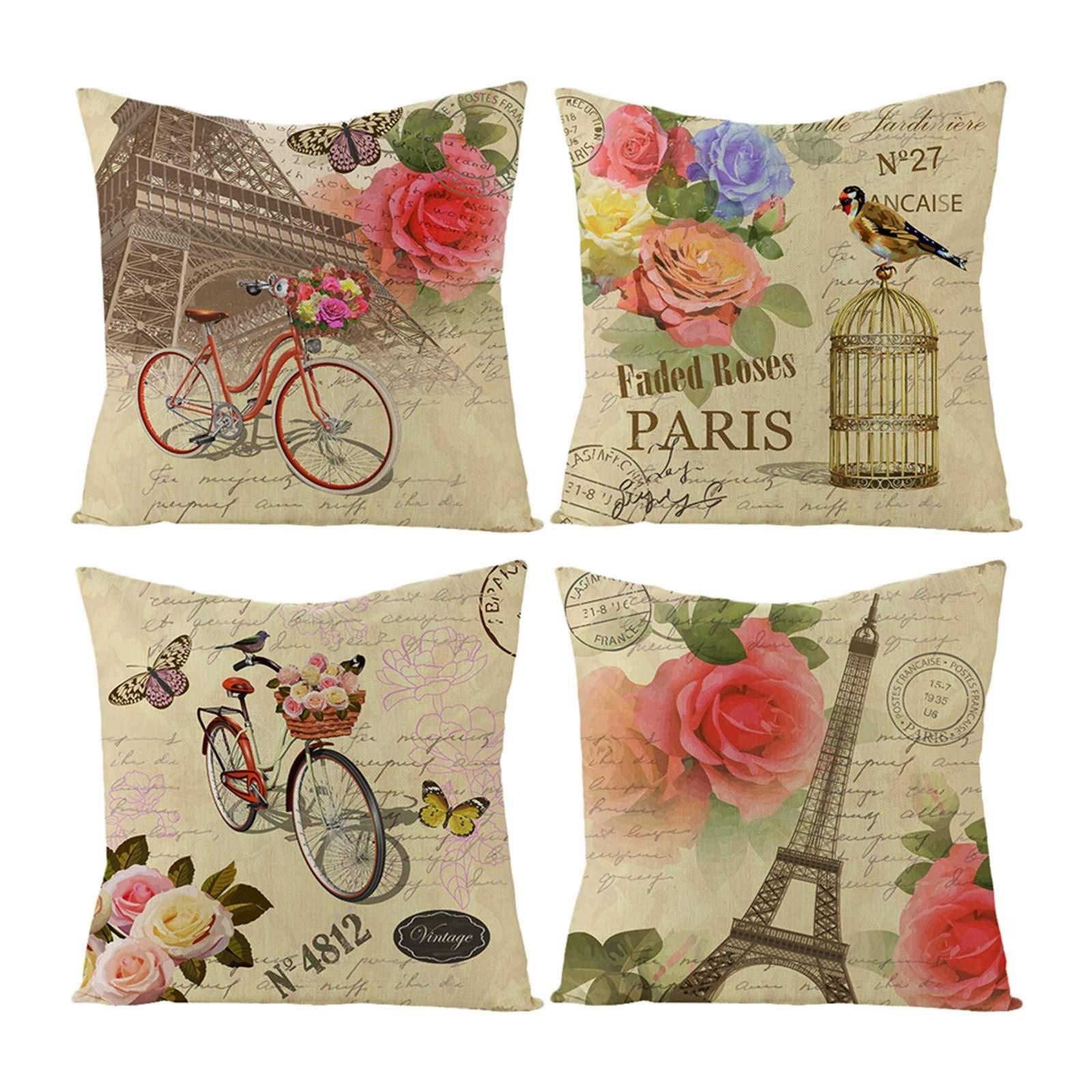 Taies d'oreillers 50x50cm lavables en coton lin pour protéger vos coussins de salon