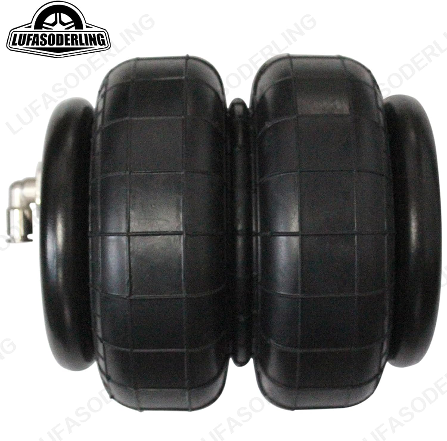 4PCS Air Suspension Bags Double Bellow Standard 2500 lb 1/2"npt Single Port w/Air Hose Fittings for Ford F150/F250, for GMC Sierra, for Chevrolet Silverado, for Dodge Ram 1500 2500 3500, for Trucks