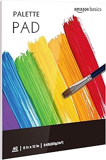 Amazon Basics Palette Pad, 9"x12" Tape Bound, 40 Sheets