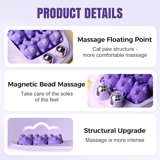 Rodillo Masajeador de Pies para Fascitis Plantar Morado miniatura 2