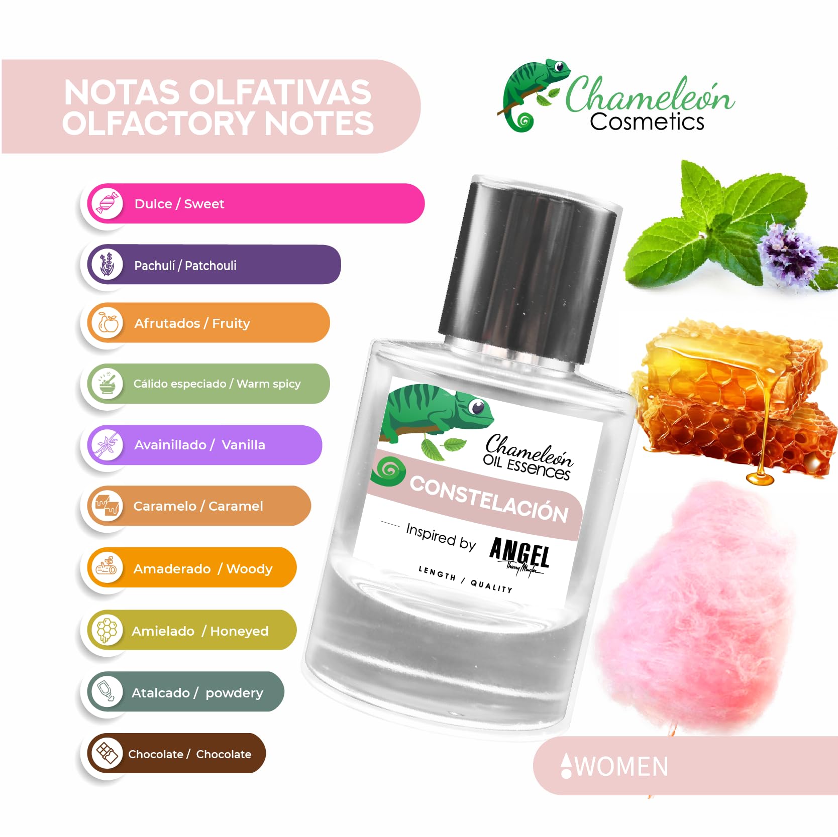 Generic Chameleon-Constelación-oil based essence- inspired en Angel-Women-1.7 Oz 50 ml