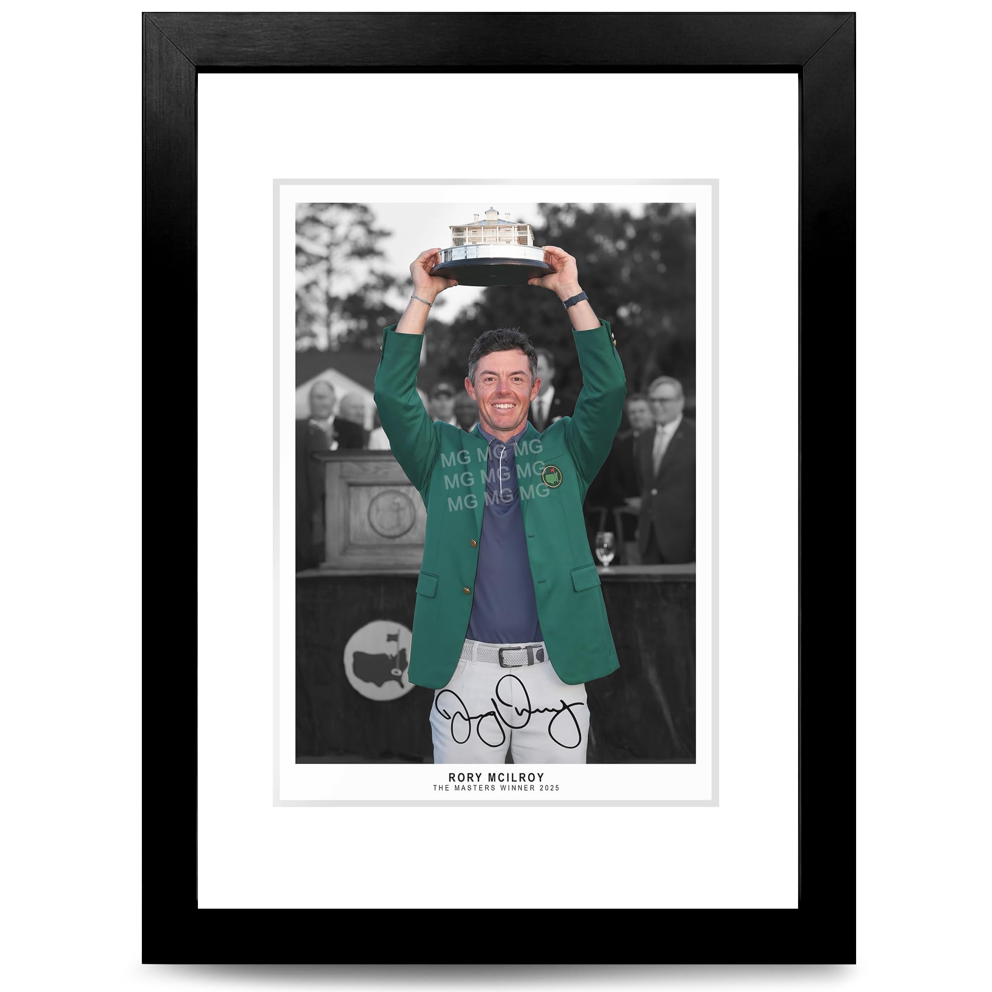Rory McIlroy Masters Winner 2026 Signed Photo Poster A4/A3 Print Framed Autograph Gift Golf Memorabilia Northern Ireland (2025, A4 Black Framed & Mounted)