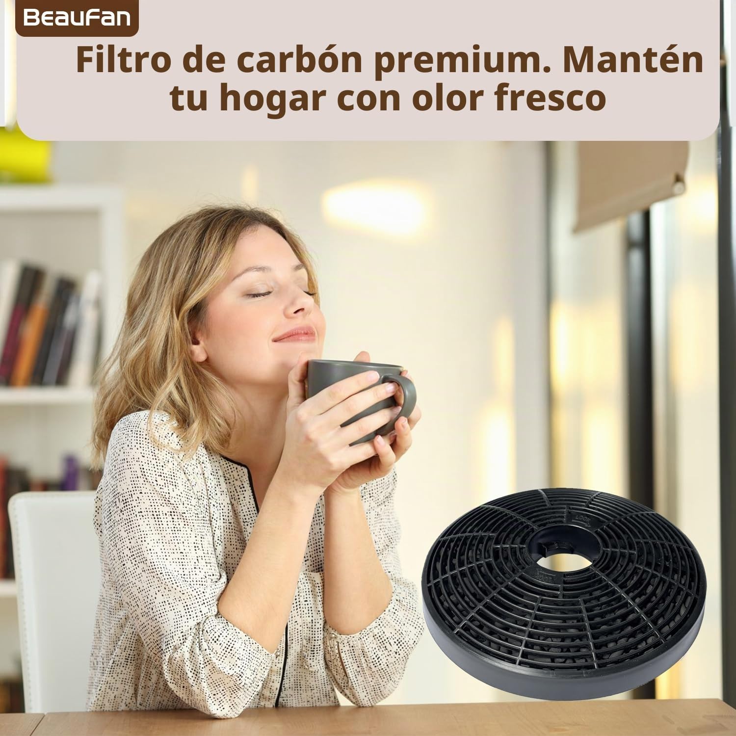 Paquete de 4 filtros de carbón activado CBCF002 compatibles con los modelos de campana extractora CIARRA CBCS6201, CBCB6201, CBCB6736C, CBCS6906D, CBCB6906D, CBCS9201, CBCB9201, CBCB6750C, CBCB6736D